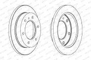 DDF780 Brzdový kotouč FERODO