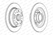 DDF855 FERODO brzdový kotúč DDF855 FERODO