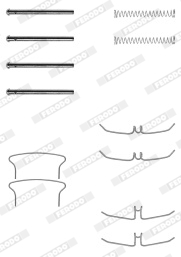 FBA421 Sada příslušenství, obložení kotoučové brzdy MAXI KIT FERODO