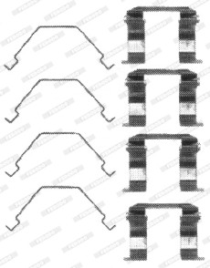 FBA525 Sada příslušenství, obložení kotoučové brzdy MAXI KIT FERODO