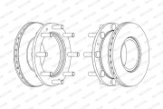 FCR307A Brzdový kotouč MAXI KIT FERODO