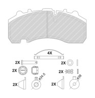 FCV1677B Sada brzdových destiček, kotoučová brzda MAXI KIT FERODO