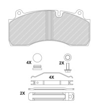 FCV1815BFE Sada brzdových destiček, kotoučová brzda FERODO