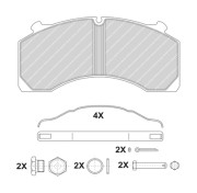 FCV4352B Sada brzdových destiček, kotoučová brzda FERODO