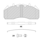FCV4378BFE Sada brzdových destiček, kotoučová brzda FERODO
