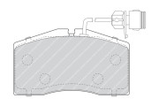 FDB1509 Sada brzdových destiček, kotoučová brzda MAXI KIT FERODO