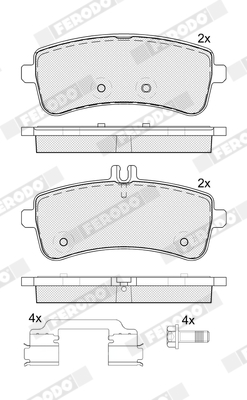 FDB5364 Sada brzdových destiček, kotoučová brzda Federal-Mogul FERODO