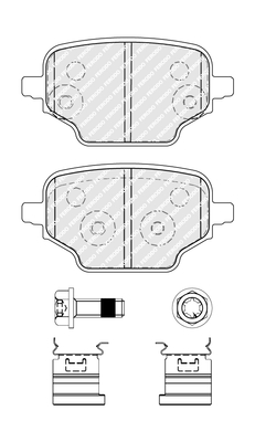 FDB5378 Sada brzdových destiček, kotoučová brzda Federal-Mogul FERODO