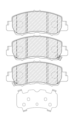 FDB5386 Sada brzdových destiček, kotoučová brzda Federal-Mogul FERODO