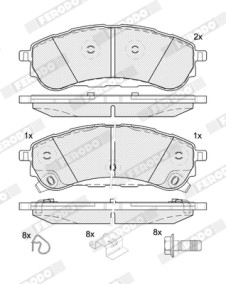 FDB5390 Sada brzdových destiček, kotoučová brzda Ferodo FERODO