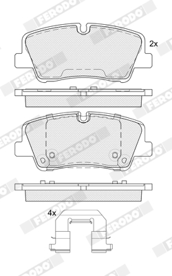 FDB5391 Sada brzdových destiček, kotoučová brzda Federal-Mogul FERODO