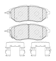 FDB5393 Sada brzdových destiček, kotoučová brzda Ferodo FERODO
