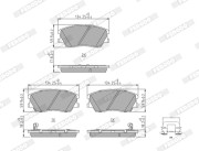 FDB5418 Sada brzdových destiček, kotoučová brzda PREMIER FERODO