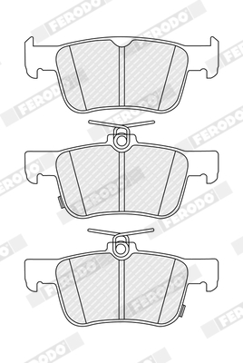 FDB5421 Sada brzdových destiček, kotoučová brzda Ferodo FERODO