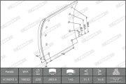 K19032.1-F3744 Sada brzdoveho oblozeni, bubnova brzda FERODO