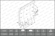 K19090.0-F3526 Sada brzdoveho oblozeni, bubnova brzda FERODO