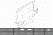 K19187.0-F3537 Sada brzdoveho oblozeni, bubnova brzda PREMIER FERODO