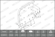 K19262.2-F3653 Sada brzdoveho oblozeni, bubnova brzda FERODO