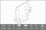 K19486.0-F3672 Sada brzdoveho oblozeni, bubnova brzda PREMIER FERODO