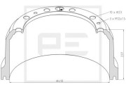 016.502-00A Brzdový buben PE Automotive