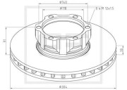 016.650-00A PE Automotive brzdový kotúč 016.650-00A PE Automotive