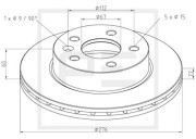 016.654-00A PE Automotive brzdový kotúč 016.654-00A PE Automotive