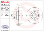 08.1630.10 Brzdový kotouč PRIME LINE BREMBO