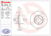 08.2275.10 Brzdový kotouč PRIME LINE BREMBO