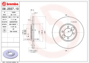 08.2557.10 Brzdový kotouč PRIME LINE BREMBO