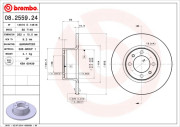 08.2559.24 Brzdový kotouč PRIME LINE BREMBO