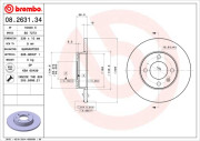 08.2631.34 Brzdový kotouč PRIME LINE BREMBO