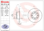 08.2714.20 BREMBO brzdový kotúč 08.2714.20 BREMBO