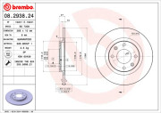 08.2938.24 Brzdový kotouč PRIME LINE BREMBO
