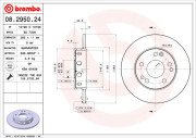 08.2950.24 Brzdový kotouč PRIME LINE BREMBO