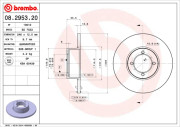 08.2953.20 Brzdový kotouč PRIME LINE BREMBO