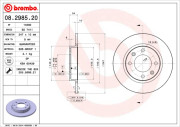 08.2985.20 Brzdový kotouč PRIME LINE BREMBO