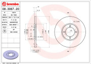 08.3067.20 Brzdový kotouč PRIME LINE BREMBO