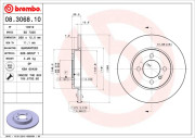 08.3068.10 Brzdový kotouč PRIME LINE BREMBO