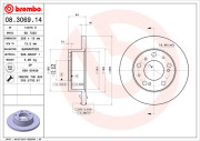 08.3069.14 Brzdový kotouč PRIME LINE BREMBO