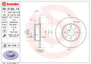 08.3126.11 Brzdový kotouč COATED DISC LINE BREMBO