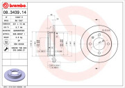 08.3439.14 Brzdový kotouč PRIME LINE BREMBO