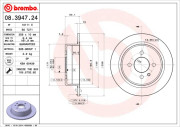 08.3947.24 Brzdový kotouč PRIME LINE BREMBO