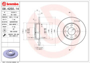 08.4250.14 Brzdový kotouč PRIME LINE BREMBO