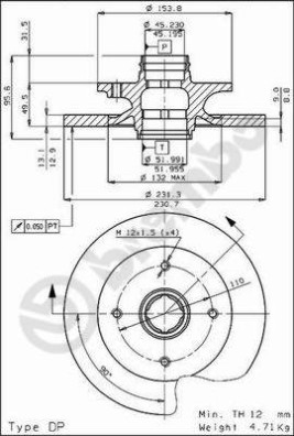 08.4469.10 Brzdový kotouč PRIME LINE BREMBO