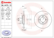 08.4472.10 Brzdový kotouč PRIME LINE BREMBO