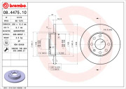 08.4475.10 Brzdový kotouč PRIME LINE BREMBO