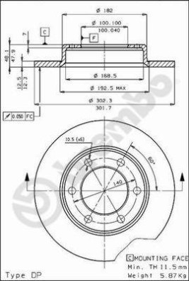 08.4504.10 Brzdový kotouč PRIME LINE BREMBO