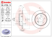 08.4738.14 Brzdový kotouč PRIME LINE BREMBO