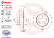 08.4738.21 Brzdový kotouč COATED DISC LINE BREMBO