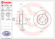 08.4775.14 Brzdový kotouč PRIME LINE BREMBO